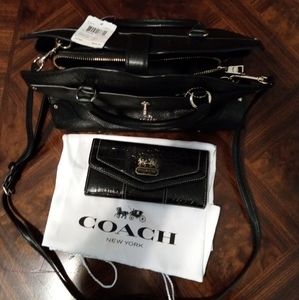 COACH Mercer 31 Satchel Grain Leather Shoulder Bag Handbag 37575 black
